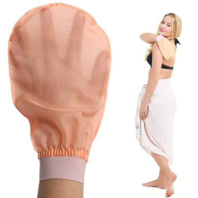 China EXFOLIATING Best Hammam Silk Turkish Kese Glove Exfoliating Bath Glove For Body for sale