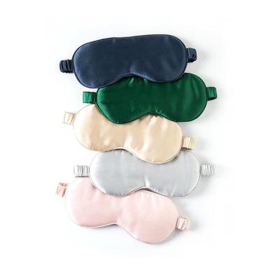 China Custom Dark Circles Pattern Light Weight 100% Natural Mulberry Silk Eye Mask True With Elastic Headband for sale