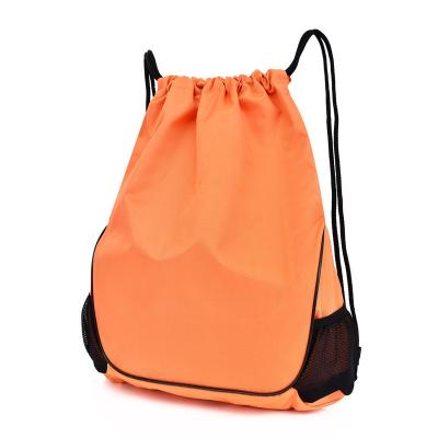 China Drawstring Backpack Beam Mouth Beach Fitness Storage Bag Folding School Bag Instruction Shopping Bag for sale