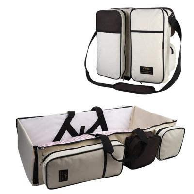 China Foldable Diaper Bag Baby Crib Bags CyBee Messenger Crib Storage Bag Universal Diaper Organizer Bag for sale