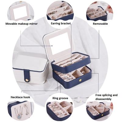 China PU Or PVC And Velvet Low Moq Shenzhen Cute Round Jewelry Box With Latch Wholesale for sale