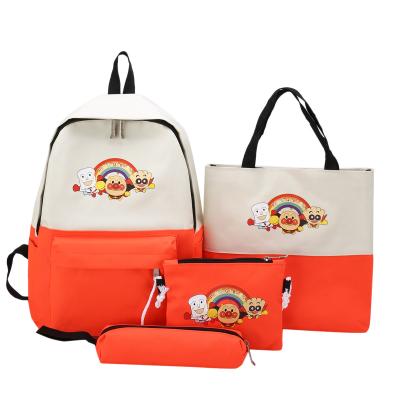 China Waterproof Rainbow Pop Student Schoolbag Set of Four for sale