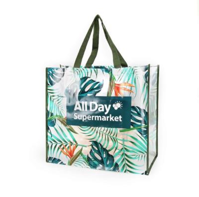 China Suitable Quality PP Woven Tote Bag Thickened Custom Composite Plastic Shopping Bag Color Print Woven Bag for sale