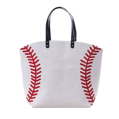 China Wholesale Sports Weekend PORTABLE Monogram Large Capacity Canvas Baseball Football Soccer Sports Duffel Bag Tote Bag for sale