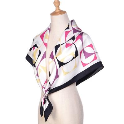 China Square As Video Show Custom Printed Silk Scarf 100 Square Designer Silk Scarf 70x70 90x90 for sale