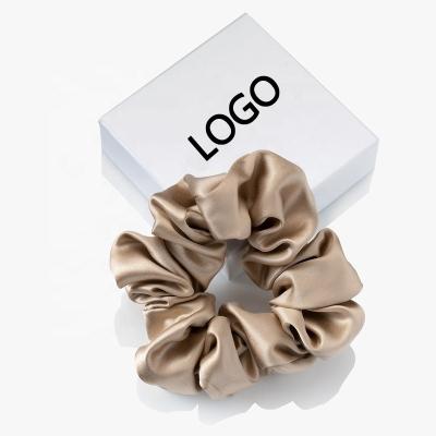 China 2022 Fashion Accessories High Quality Custom Hair Scrunchies Mulberry Silk Hair Scrunchie 100% Elastic Silk Scrunchie for sale