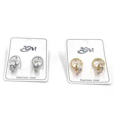 China Wholesale Hot Sale Fashion Trend Jewelry CLASSIC 18k Gold Plated Christmas Stud Earrings For Women for sale