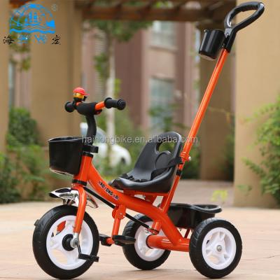 China Baby tricycle 3 wheel steel kids tricycle toy with push bar good quality and baby bike cheap price for sale