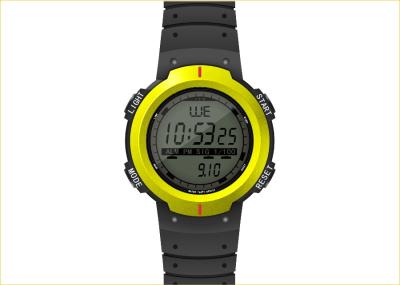 China Round Face Multifunction Digital Watch With Stopwatch Chime And Back Light 5ATM TPU Strap for sale