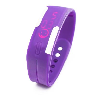 China Colorful Smile Silicone Sport Bracelet LED Watch for sale