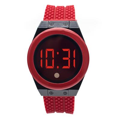 China Fashion unisex gun alloy case color filled soft silicone band Touch screen digital watches for sale