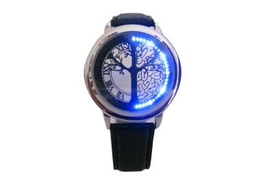 China LEIDEN van de leerarmband Digitaal Polshorloge Unisex- voor het Zwemmen, Bestand Water Te koop