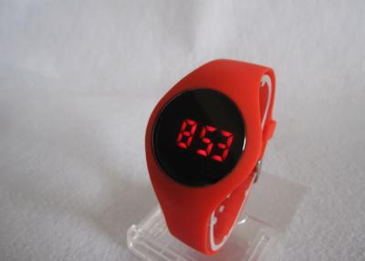 China Red Trendy Cool Silicone Touch Screen Digital Wrist Watches For Women for sale