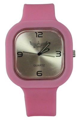 China Square Jelly Silicone Watch / Sunray Dial, Thick Removable Band, Big Case for sale