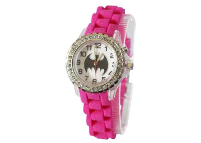 China Red Bling Flash Kids Analog Watch / Mechanical Wrist Watch With Silicone Strap for sale