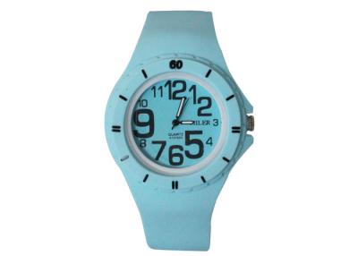 China Blauw van het het Horloge Sportief, Leuk Silicone van de Siliconemanchet de Sportpolshorloge Te koop