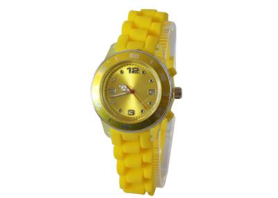 China Seven Light Flash Kids Analog Watch Yelllow Sports Watch Plastic With Big Face for sale