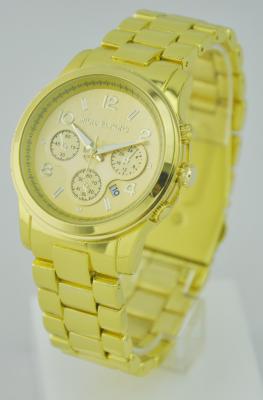 China Classical golden Men's Metal Wrist  Watch with  Alloy case Fake eyes  LOGO customized available for sale