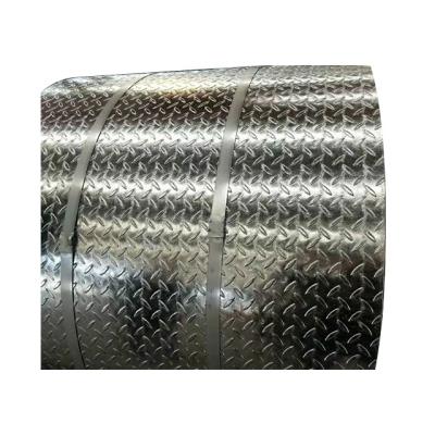 China Making Pipes Coil Embossed Steel Sheet 304 201 Hot Rolled Checkered Plate Coil Embossed Steel Sheet for sale