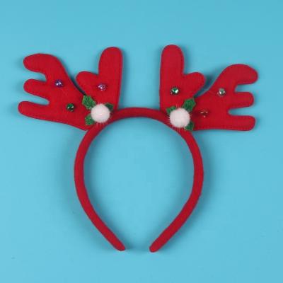 China Merry Christmas Decoration Christmas Headband Hairpin Elk Elk Antler Hairband PET Sequin Glitter Bow Rabbit Ear Headband Adult Fairy Headband Decorative Hair Accessory for sale