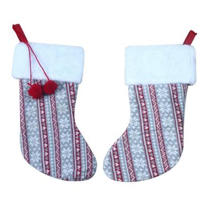 China New Style Christmas Stocking Products Merry Christmas Decoration Knitting Socks Color Simple Gift Bags Decoration Decorative Home Supplies for sale