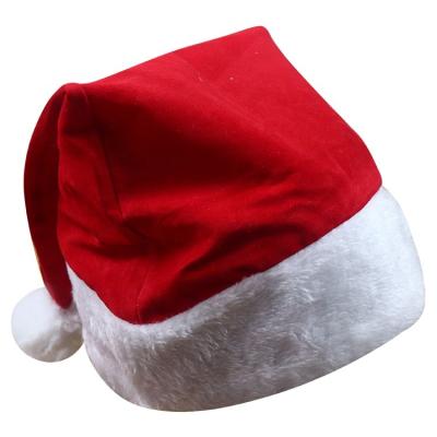 China Festival Stuff Christmas Hat 2022 High Quality Santa Hat With Extra Soft Pompom For Adult Christmas Time for sale