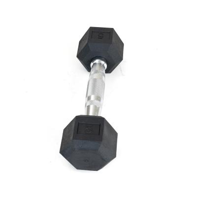 China dumbbell rubber covered custom printed Eco cast iron plates dumbbell with a cheap price for sale