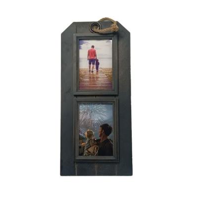 China Environmentally Friendly Rustic Driftwood Picture Frame Farmhouse Solid Wood Picture Stand Wall Signature Distressed Rustic Picture Frame for sale