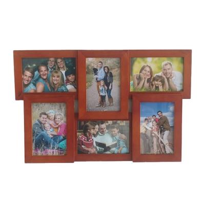 China Environmental Friendly Rustic Wall Photo Frames Collage Solid Wood Hanging Picture Frame 4