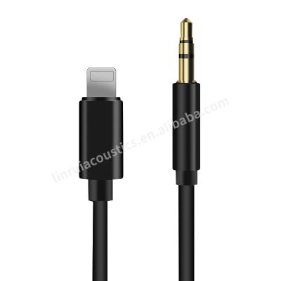 China Male with. Car OEM Manufacturer 1M Speaker Link Cord To Male Extension 3.5mm Audio To Light Jack Sound Cable For iPhone iPad iPod for sale