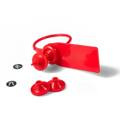 China PP+PE Manufacturer 180mm Pull Container Security Tight Locking Red Plastic Seal for sale