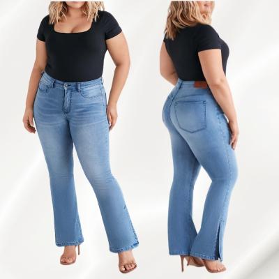 China Fashion Breathable Denim Pants Plus Size High Waist Women Jeans Stretch Pants For Women for sale