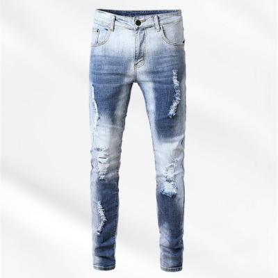 China Customization Breathable Jeans For Fashion Custom Slim Blue Skinny Fitted Mens Jeans Pants for sale