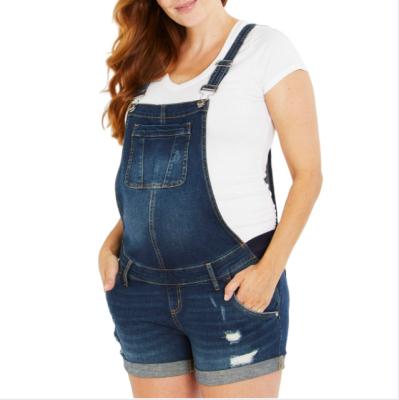 China Maternity Pregnancy Fit Style Shorts Breathable Casual Overalls Jeans for sale