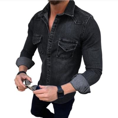 China Classic Retro Mens Washed Breathable Casual Shirts Wholesale Mens Slim Fit Shirt Jeans for sale