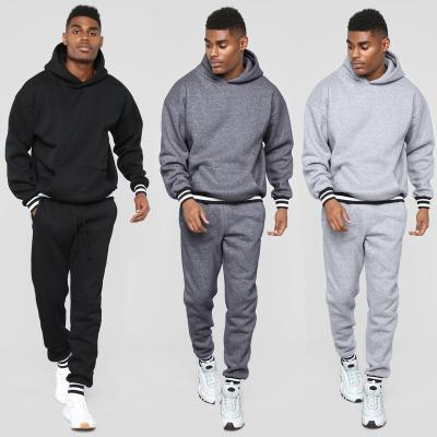 China Breathable Fashion Longsleeve Men Set Color Hoodies And Sheer Jogger Sets for sale