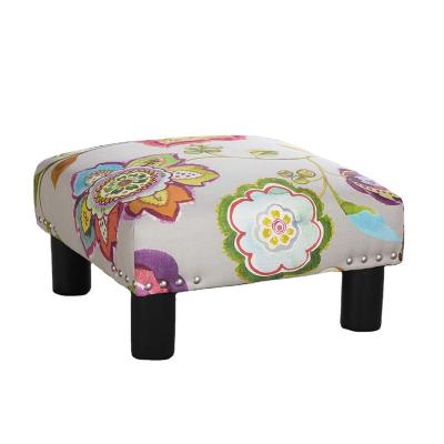 China Soft Dressing Stool With Gold Metal Legs Upholstered Footrest Makeup Chair New Style for sale