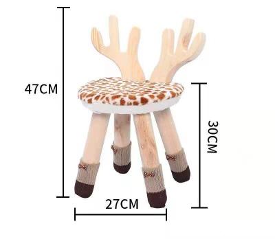 China Creative Cartoon Solid Wood Animal Kindergarten Ottoman Children's Stool Dining Anti-skip Baby Stool for sale