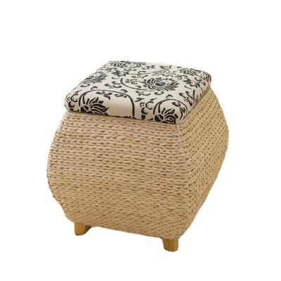 China Ottoman Storage Stools Single Seat Velvet Plush Sofa Foot Rest Foot Stool New for sale