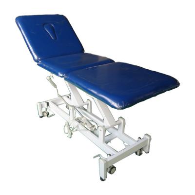 China Blue Full Body CE Certificate Hospital Bed Electric Massage Bed Electric Mobility Couch With 3 Parts Of RJ-6247 for sale