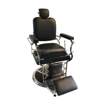 China Modern Vintage Aluminum Reclining Barber Chair For Men Hairstyling Chair for sale