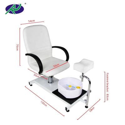 China Factory Wholesale 2020 Modern Luxury Professional Nail Salon Spa Bath Footsie Adjustable White Manicure Pedicure Chairs for sale