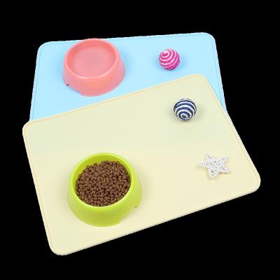 China Customized Viable Silicone Dog Food Mat Silicone Waterproof Dog Bowl Mats For Food And Water for sale