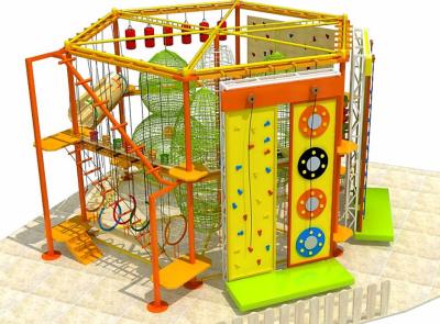 China New Style Amusement Park Indoor and Outdoor Adventure Rope Course with Clambing Wall for sale