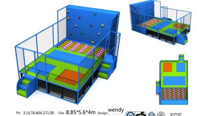 China Chinese Senjun 49M2 BungeePark/ Provocative Trampoline/ Fashion Indoor Gymnastic Sports Trampoline for sale