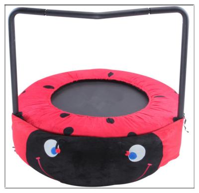 China China Manufacture Mini Cartoon Foldaway Round Trampoline with Handle Children Like Home Use Small Trampoline for sale