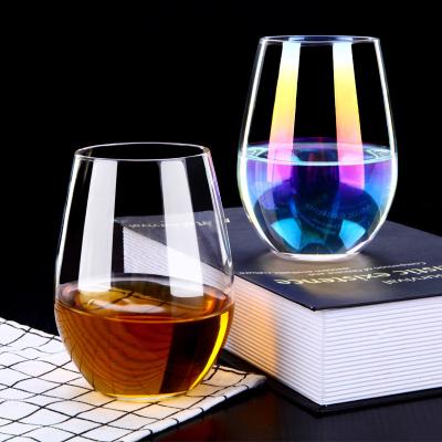 China Simple Ion Plated Crystal Juice Water Cup Rainbow Symphony Water Cup Milk Glass Minimalist Home Beverage Glass New for sale