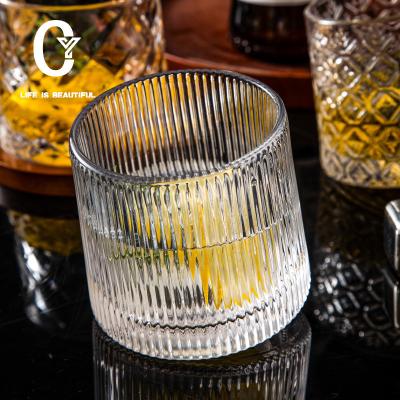 China Hot Sale Old-fashioned Rotating Revolving Whiskey Glass Cup Whiskey Glasses Rotate 360 ​​Degree Not Drop for sale