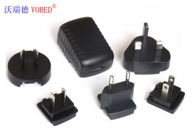 China Black Interchangeable Power Supply PC ABS Material 5 Volt Output Voltage for sale