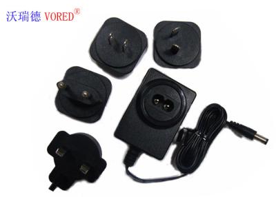 China 18V 500mA Interchangeable Power Supply PC ABS Material Short Circuit Protection for sale